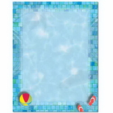 The Image Shop OLH066-25 Pool Party Letterhead, 25 pack