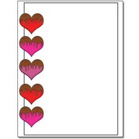 The Image Shop OLH166-25 Chocolate Covered Hearts Letterhead, 25 pack