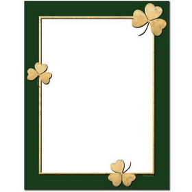 The Image Shop OLH216-25 Classy Clover Letterhead, 25 pack