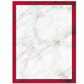 The Image Shop OLH234 Red Marble Letterhead, 100 pack