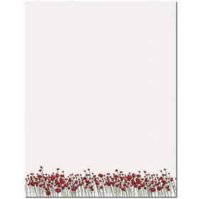 The Image Shop OLH262-25 Red Poppies Letterhead, 25 pack