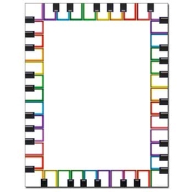 Rainbow Keyboard Letterhead - 25 pack