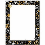 The Image Shop OLH465 Gold & Silver Swirls Letterhead, 100 pack