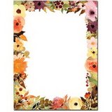 Fall Floral Letterhead - 100 pack