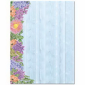 The Image Shop OLH596-25 Floral Fence Letterhead, 25 pack