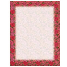 The Image Shop OLH623-25 Rosy Border Letterhead, 25 pack