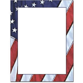 The Image Shop OLH945-25 Flag Border Letterhead, 25 pack