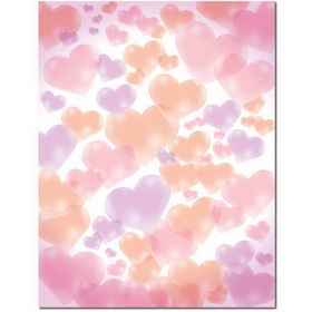 The Image Shop OLH966-25 Floating Hearts Letterhead, 25 pack
