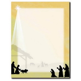 The Image Shop OLHX47 Away In The Manger Letterhead, 100 pack