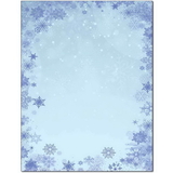 The Image Shop OLHX909-25 Blue Snowflakes Letterhead, 25 pack