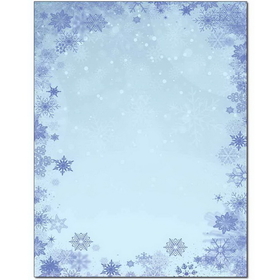 The Image Shop OLHX909 Blue Snowflakes Letterhead, 100 pack