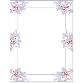 The Image Shop OLHX964-25 Frosted Holly Berries Letterhead, 25 pack