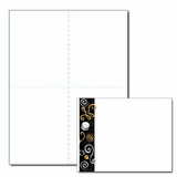 Gold & Silver Swirls Post Card, 100 pack