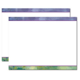 Impressionistic Trifold Brochure, Blank Parchment Post Card, 65lb Cover