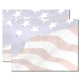 Grand Old Flag Trifold Brochure, Blank Parchment Post Card, 65lb Cover