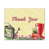 Into The Garden Thank You Card, Blank Parchment Post Card, 65lb Cover