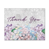 Sketched Hydrangeas Thank You Note Card, Blank Parchment Post Card, 65lb Cover