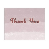 Rose Ombre Thank You Note Card, Blank Parchment Post Card, 65lb Cover