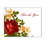 Rose Corner Thank You Card, Blank Parchment Post Card, 65lb Cover