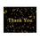 Gold Confetti Thank You Card, Blank Parchment Post Card, 65lb Cover