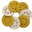 Muka 100 Pcs 5-Inch 8-Hole Grits Gold Sanding Disc Sander Round Sandpaper for Woodworking or Automotive