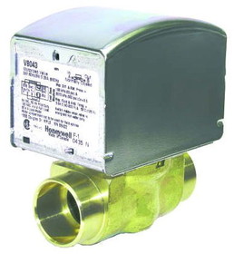 Honeywell V8043F5051 24V Zone Valve 1" Sweat, 2-Pos, N/C, End Sw. Terminal Block Connections 20 Psi Close-Off 3.5Cv