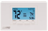 Lux P722U-010 24v/Millivolt Multi Stage Dual Powered 7 Day Programmable Digital Thermostat With Auto Changover, Keypad Lockout, & Lighted Display 2H-2C 45-90F Replaces PSP602 PSPA722 PSD122E TX9100U