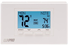 Lux P722U-010 24v/Millivolt Multi Stage Dual Powered 7 Day Programmable Digital Thermostat With Auto Changover, Keypad Lockout, & Lighted Display 2H-2C 45-90F Replaces PSP602 PSPA722 PSD122E TX9100U