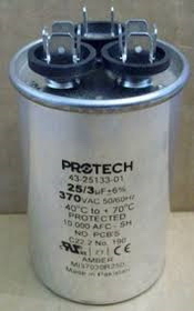 Rheem Furnace Parts 43-25133-01 Capacitor - 25/3/370 Dual Round