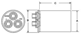 Rheem Furnace Parts 43-26271-48 Capacitor - 45/10/370 Dual Round