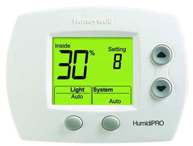 Honeywell H6062A1000 24v Premier White HumidPro Digital Humidity/Dehumidity Control, Wall Or Duct Mount