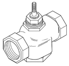 Schneider Electric VB-7223-0-4-03 1/2" NPT 2 Way N.C. Valve Body For Water Or Steam, Stem Up Closed