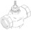 Schneider Electric VB-7313-0-4-04 1/2" NPT. 3 Way 4.4cv Mixing Valve Body For Water, Price/each