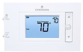 White-Rodgers 1F85U-42NP 80 Series Clear Choice 24v/Millivolt 2 Or 3 Wire 5" Display Digital Multistage Non Programmable Thermostat With Auto Changeover, Keypad Lockout & Temp Limits 4H-2C 45-90F