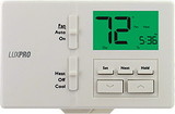 Lux P711-010 24v/Millivolt Dual Powered Digital Programmable / Non Programmable Conventional / Heat Pump Single Stage Horizontal Mount Thermostat With Temp Limits 1H-1C 45-90F Replaces P711