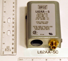 Baso L62AA-5C SPST Pilot Switch Manual Reset Non 100% Shut-Off