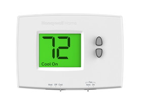 Honeywell TH1110E1000 E1 PRO 24V/Millivolt Single Stage Digital Non Programmable Battery Powered Or Hard Wired Horizontal Mount Thermostat