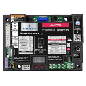 White-Rodgers 50D50U-843 All Spark Universal Intermittent Pilot/Direct Spark 24V Ignition Module. Integrated NFC For Setup/Diagnostics Using W-R Connect App.