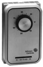 Johnson Controls T26S-18C 120/208/240/277v SPDT Beige Line Voltage Thermostat