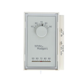 White-Rodgers 1E56N-444 24v/Millivolt 2 Or 3 Wire Single Stage Vertical Mount Snap Acting Mercury Free Heating/Cooling Thermostat 1H-1C 40-90F