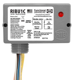 Rib Relays RIBU1C SPDT Enclosed Pilot Relay 10 Amp 10-30vac/dc/120vac Replaces CVR-11C L39-103 RIB2401C