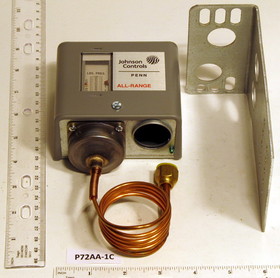 Johnson Controls P72AA-1C Dpst Pressure Control 20 /100#; Auto Reset 36" Cap 1/4 Flare Nut