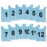 TOPTIE Numbered Training Bibs Sports Event Vest 12 Pcs (#1-12) for Golf Sports