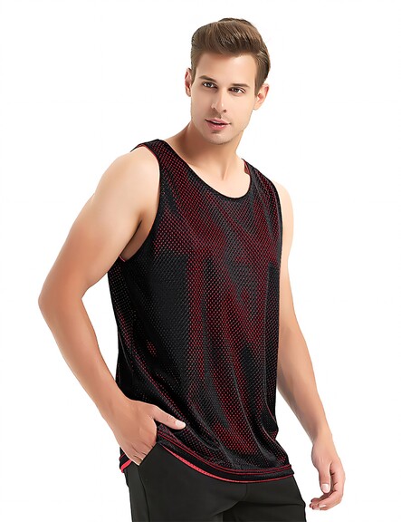 Basketball Jerseys Reversible Mesh Tank TopTie Mens Tank Top Lacrosse Jersey