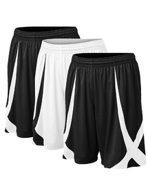 TopTie 3 Pack Men's Pajama Jogger Lounge Jersey Shorts, Flag football Shorts No Pockets, MMA Pro Shorts