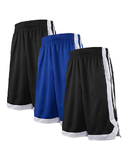 TopTie 3 Pack 2-Tone Basketball Shorts For Men with Pockets, Pocket Training Shorts