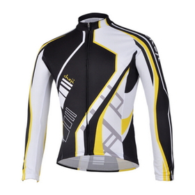 TopTie Men's Long Sleeve Bike Jersey With Sublimated Print