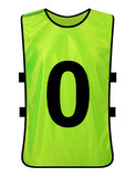 TOPTIE Numbered #0 Training Vest, Tank Top, Soccer Pinnies - 1 PC