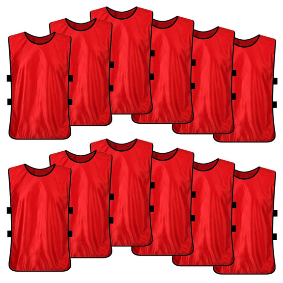 Sets of 12 (#1-12, 13-24) Numbered Blank Scrimmage Training Vest Soccer  Pinnies