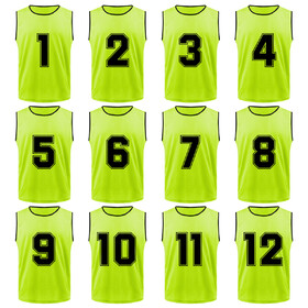 Custom Soccer Pinnies with Numbers Scrimmage Vests, Personalized Mesh Sports Practice Team Jerseys for Soccer